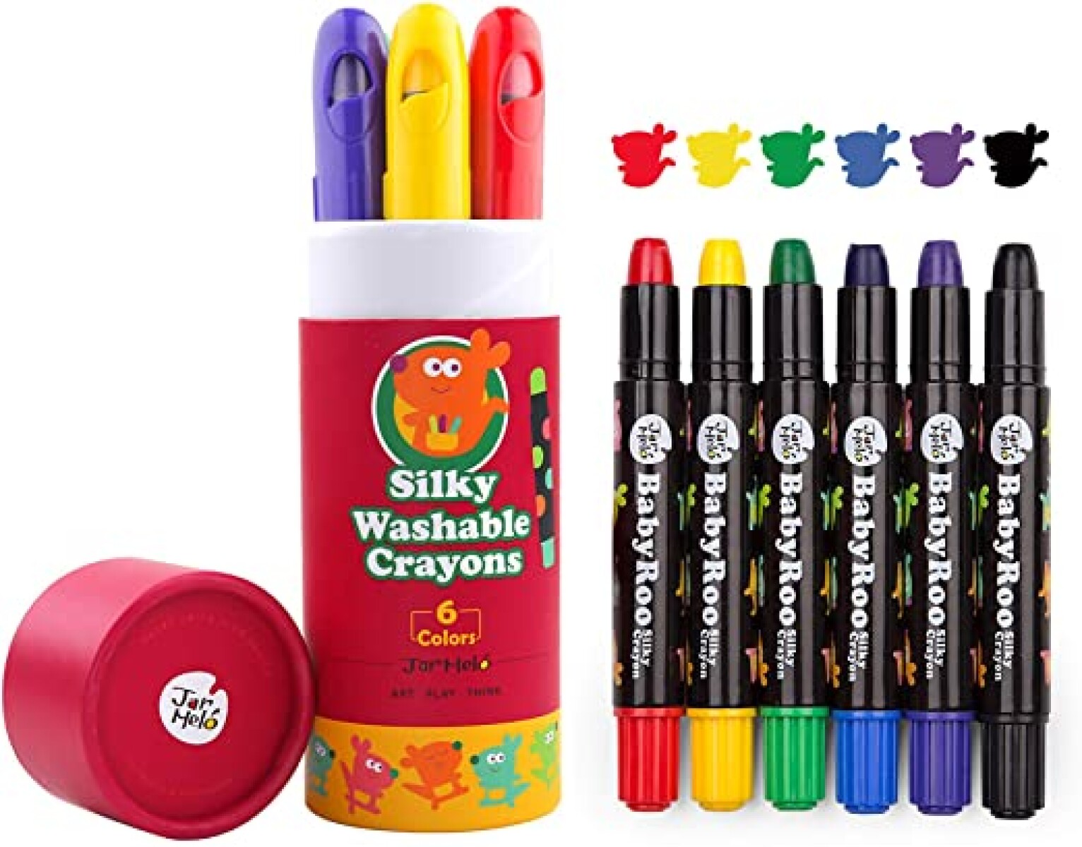 Kit de Crayolas Sedosas Lavables Silky Crayons 6 Colores - 001 