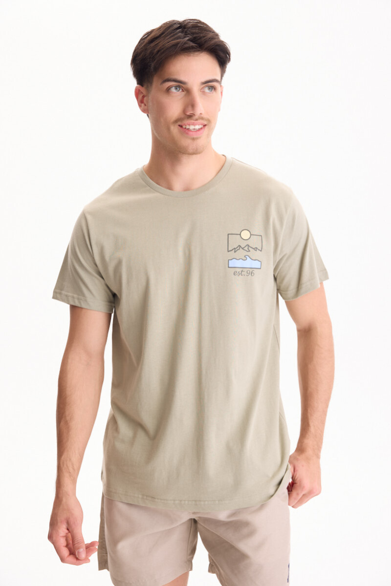Remera Wave Verde Oliva