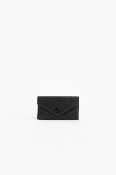 MAXI BILLETERA LIPSTICK FLAP Negro