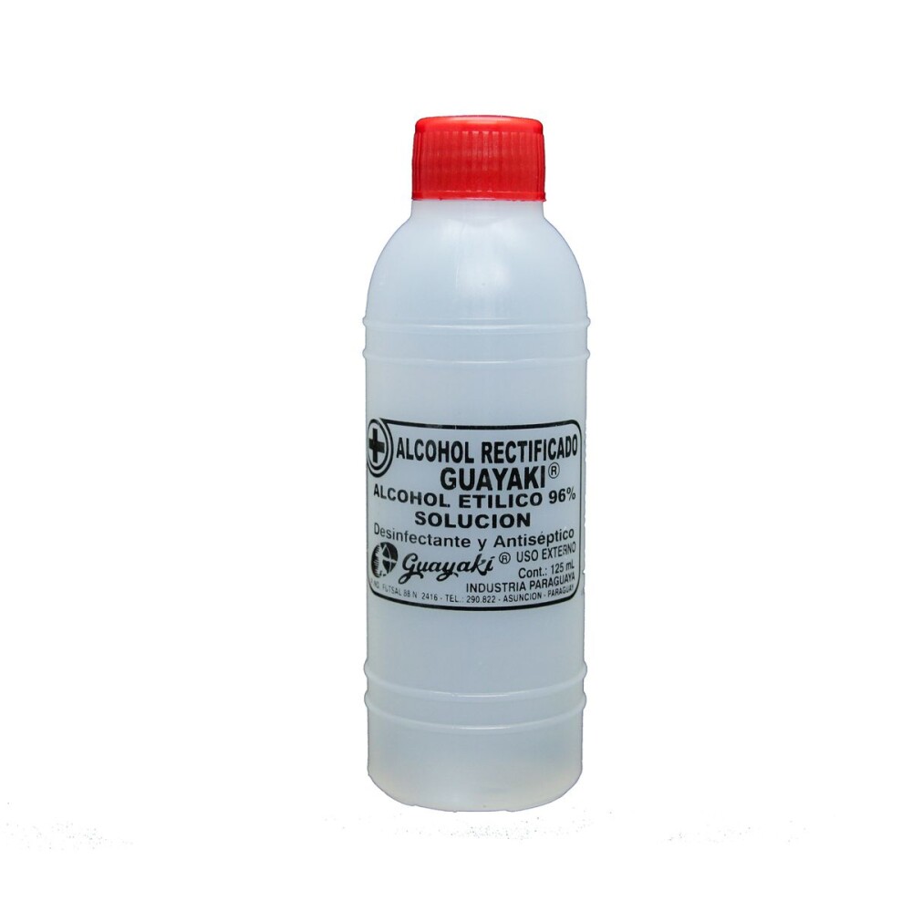 ALCOHOL RECTIF. (GUAYAKI) FR. X 125 ML. única