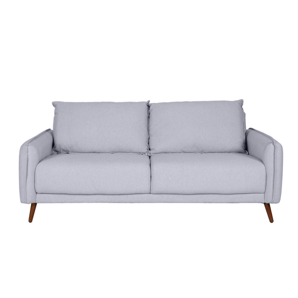 SOFÁ 3 CUERPOS TELA GRIS CHARLOTTE