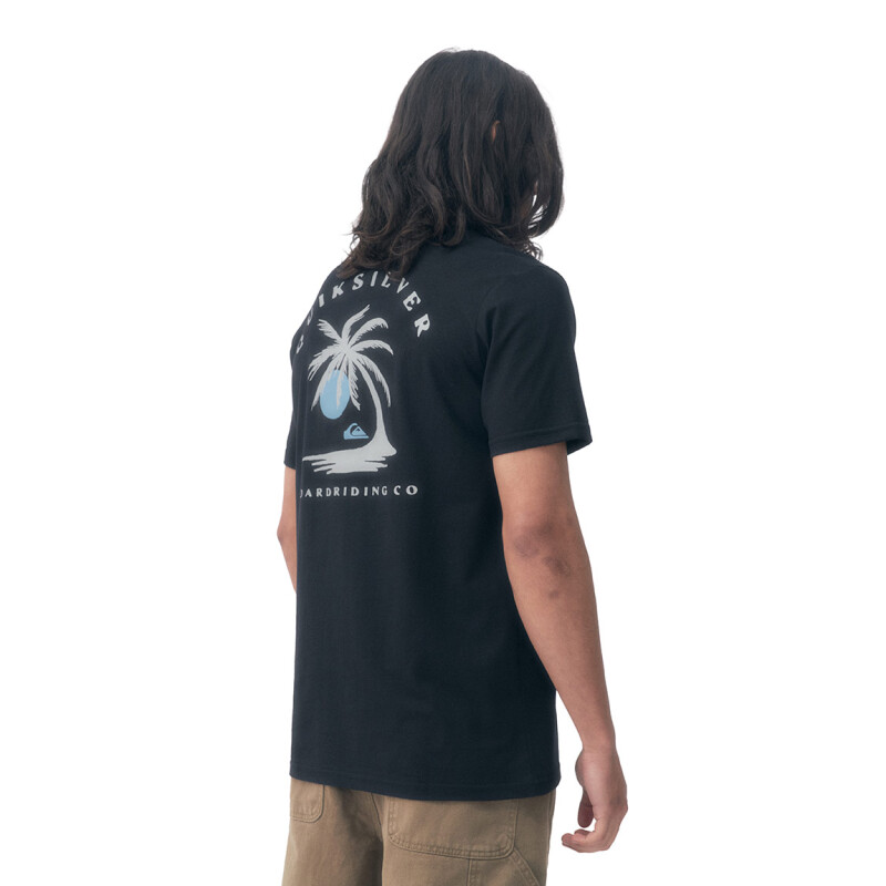 Quiksilver Remera Palm Island Hombre - Negro Negro