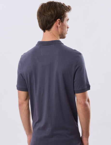 REMERA POLO LISA JERSEY Azul