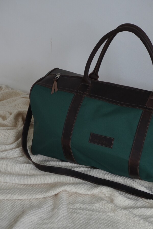 Bolso Sport XL Chocolate / Verde Inglés