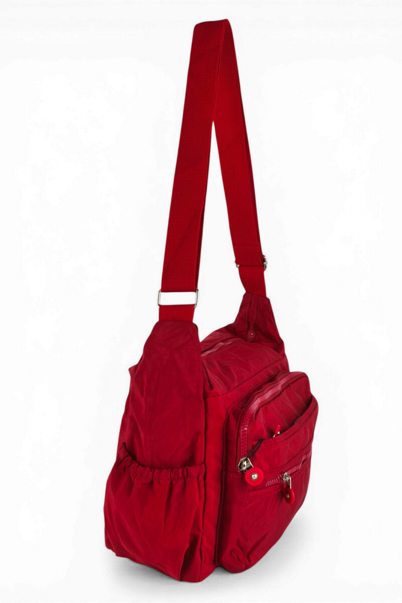 Morral con bolsillos Rojo