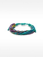 Pulsera Regulable Multicolor Con Abalorios multicolor