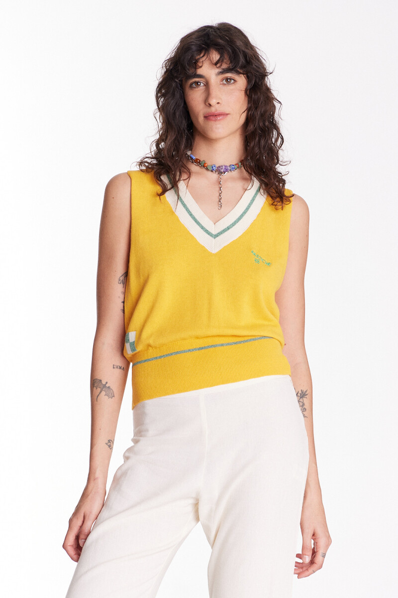 Top Chaleco Grace Amarillo