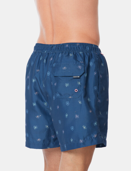 SHORT DE BAÑO ESTAMPADO Azul