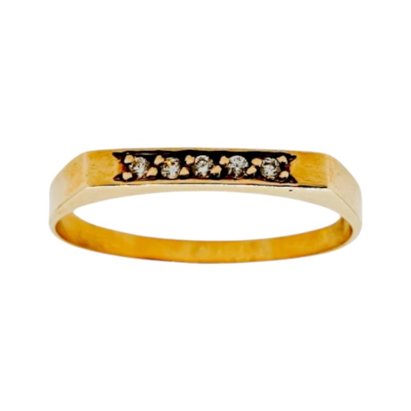 Anillo Sin Fin-Oro bajo-Piedra zirconia-AN8001 conpiedra