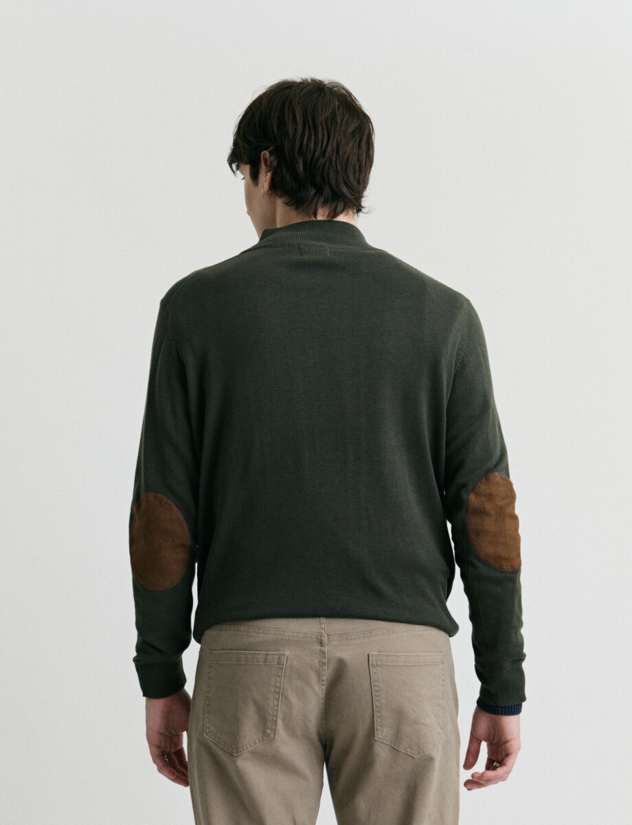 470996 SWEATER MEDIO CIERRE HARRINGTON LABEL Oliva