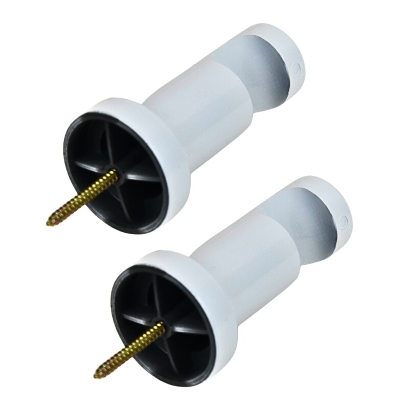 Barrote cortina de metal 2 m + 2 Soportes BLANCO