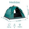 Carpa Autoarmable Capacidad 5 a 6 Personas VERDE