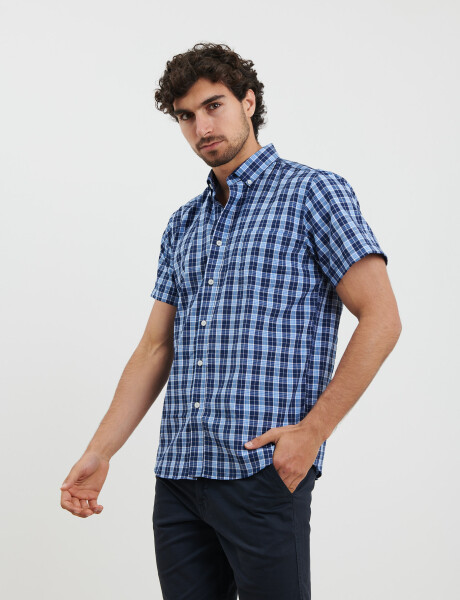 012576 CAMISA HARRINGTON LABEL Azul Osc/celeste