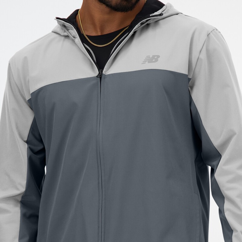 Campera New Balance de Hombre - WOVEN FULL ZIP - MJ41018GT GREY