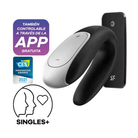 Satisfyer Double Fun Partner Vibrador Bluetooth Negro