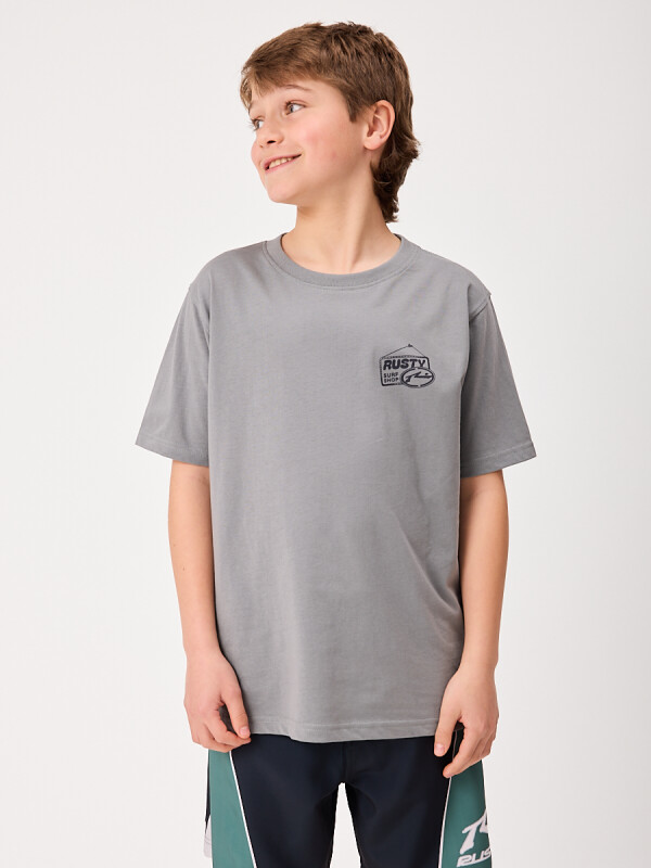 T-SHIRT SURFSIDE TEEN RUSTY Gris Piedra