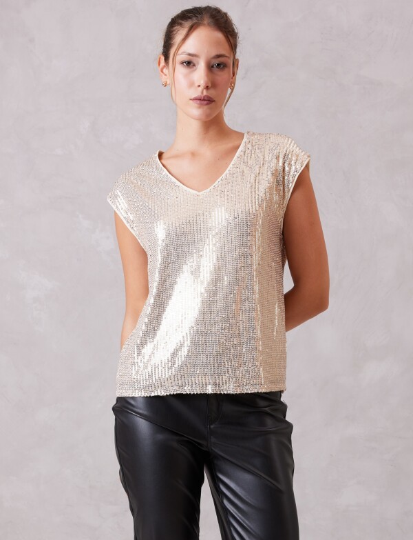 Blusa Lentejuelas DORADO