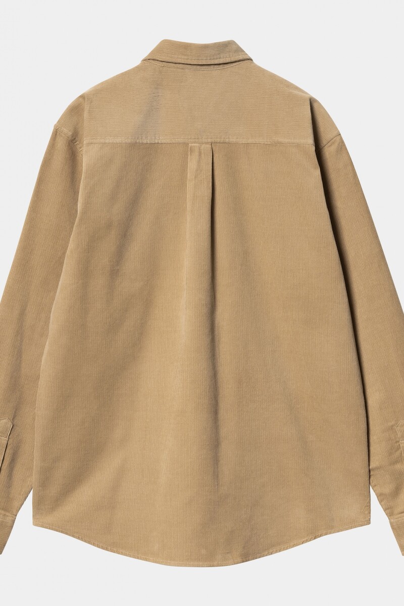 L/S Madison Fine Cord Shirt Beige