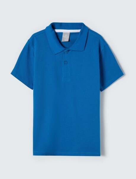 POLO BÁSICA DE NIÑO AZUL