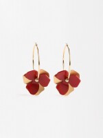 Aros Con Flor naranja