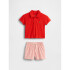 2PC B SS K2W POLO SHORT SET POSTER RED