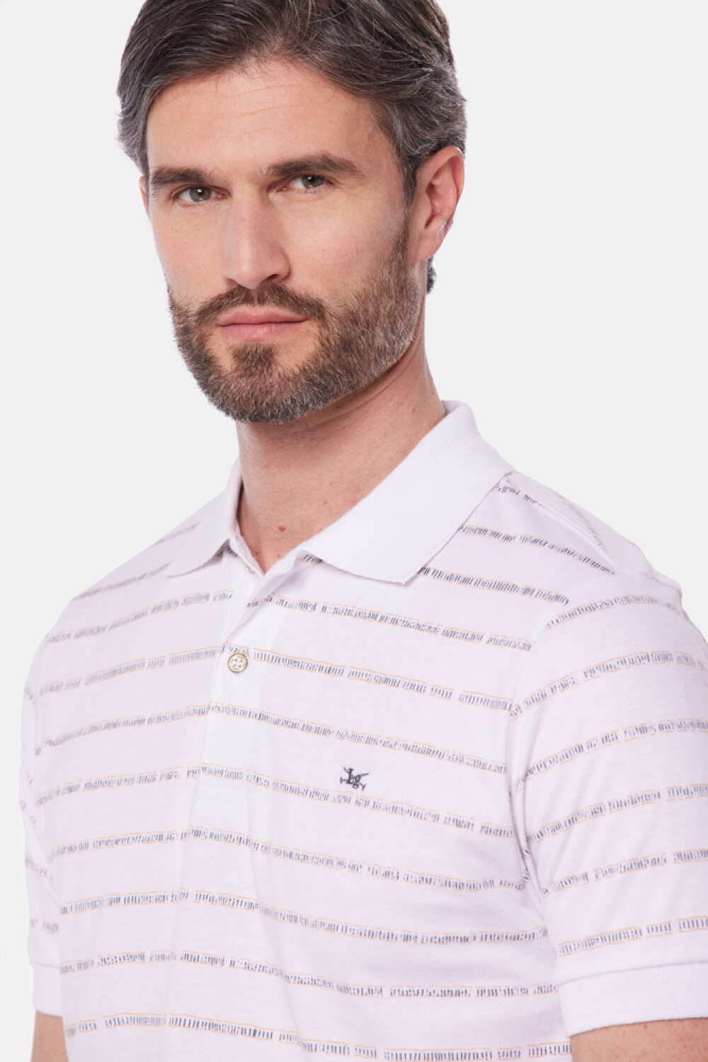 REMERA POLO ESTAMPADA Blanco