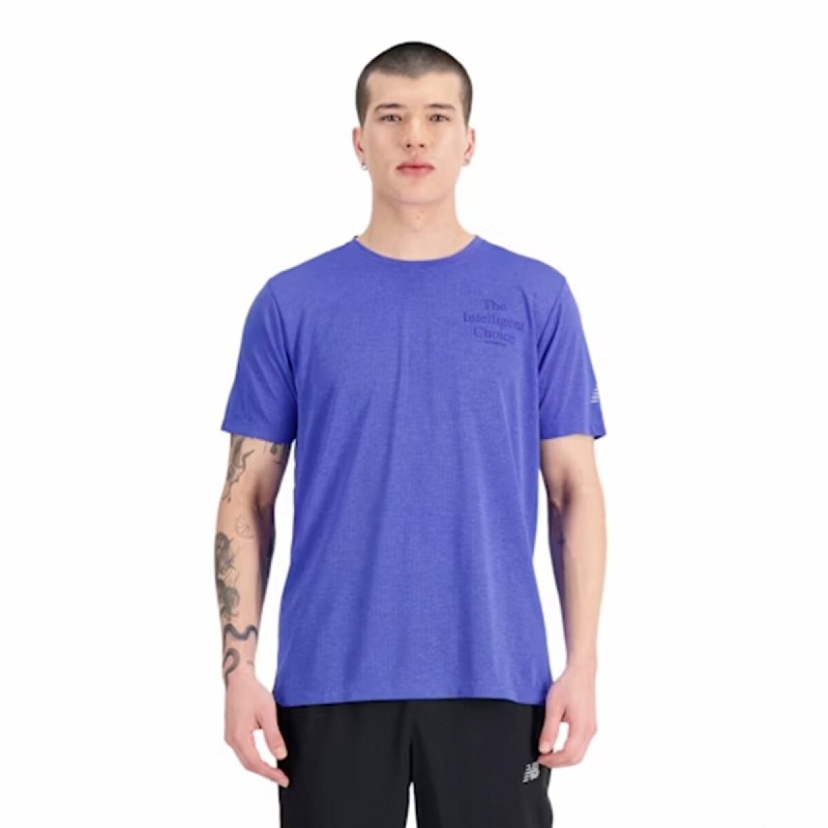 Remera New Balance Impact Run Sleeve - Azul 