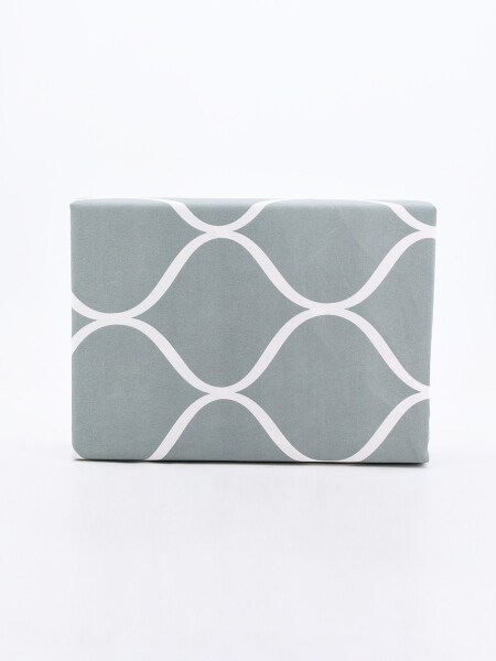 JUEGO DE SABANAS SOMMIER AZULEJO 2 PLAZAS GRIS