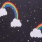 Funda para valija grande para viaje Arcoiris Negro