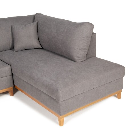 Rinconera Belfast - Tela Microfibra - Chaise derecho 2160 (Grafito)