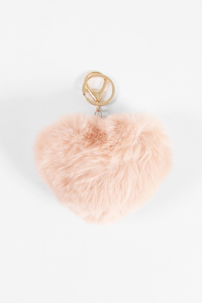 Llavero cora peluche crudo