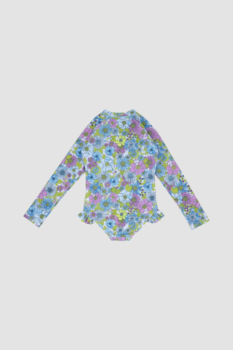 MALLA MANGA LARGA UNICORNIO 2-10Y CELESTE PASTEL