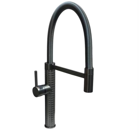 Griferia de cocina Monocomando de mesada Chef Pico móvil Grafito Satinado Griferia De Cocina Monocomando De Mesada Chef Pico Móvil Grafito Satinado