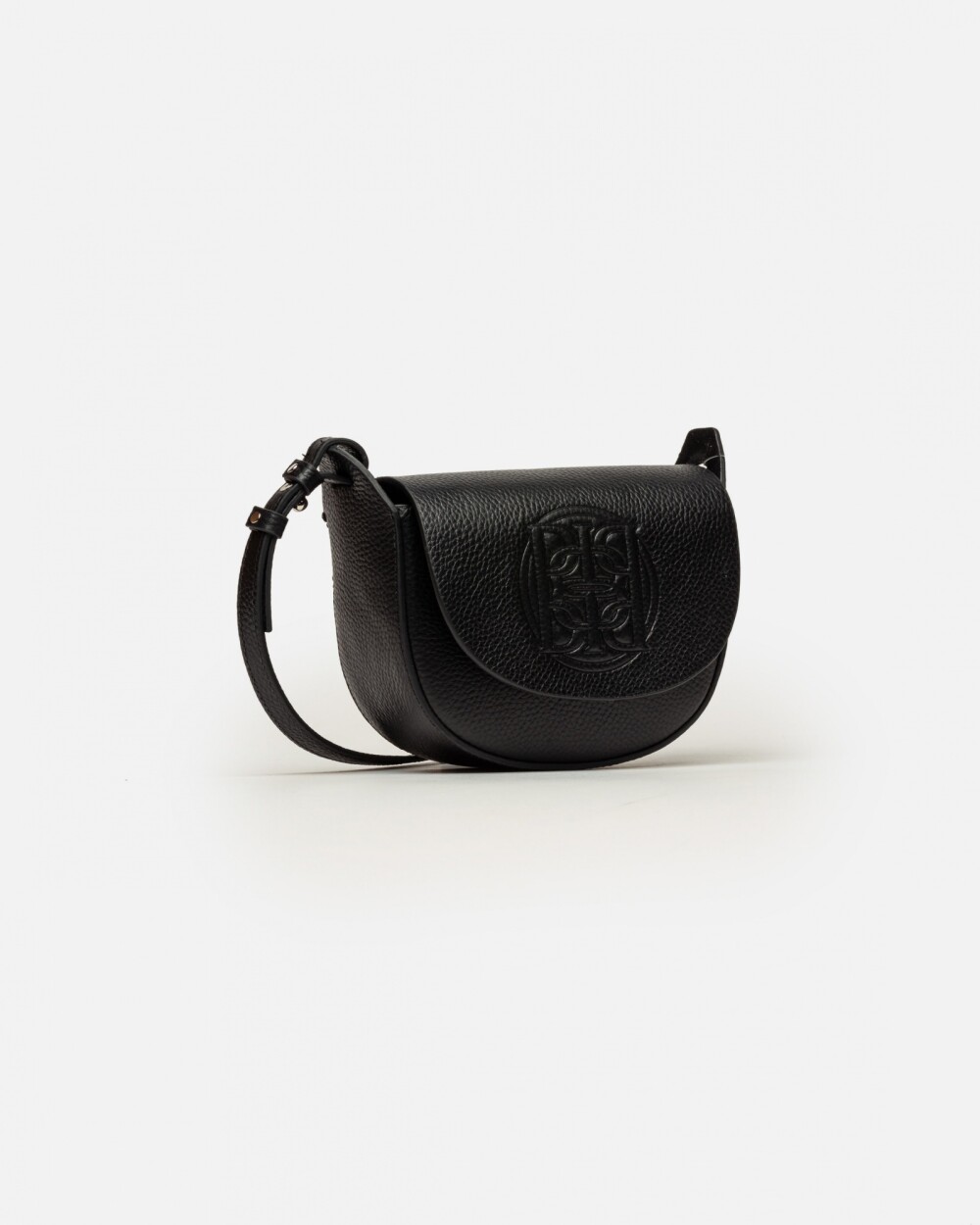 Mini bag Aura en cuero graneado Negro