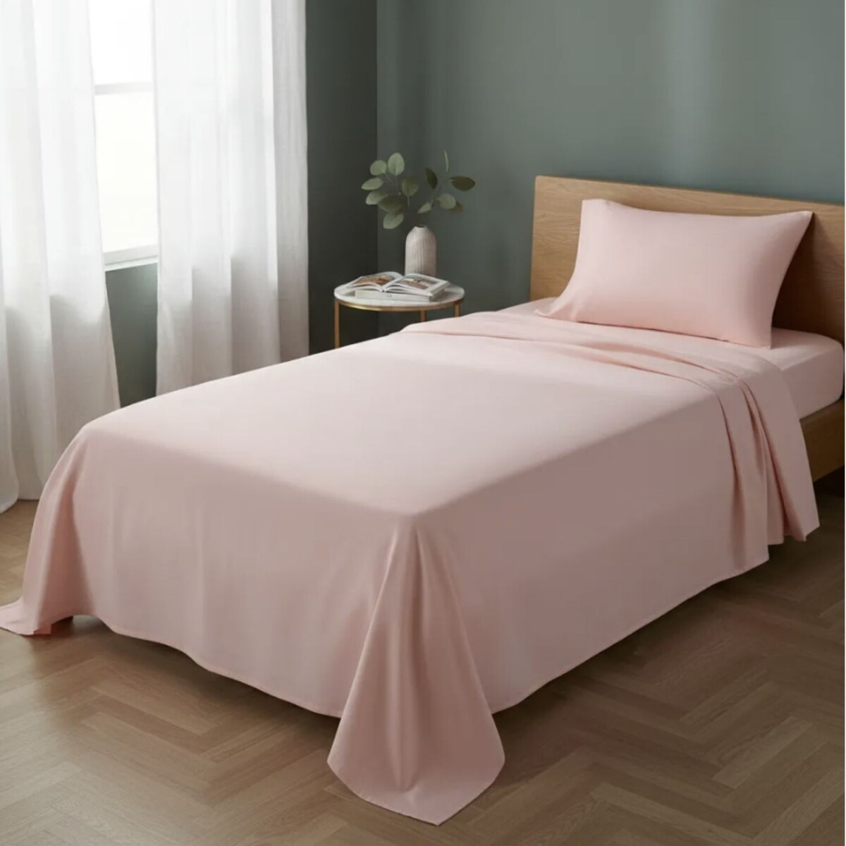 Juego Sábanas Richmond House 1 Plaza Y Media - Lisa Rosa 