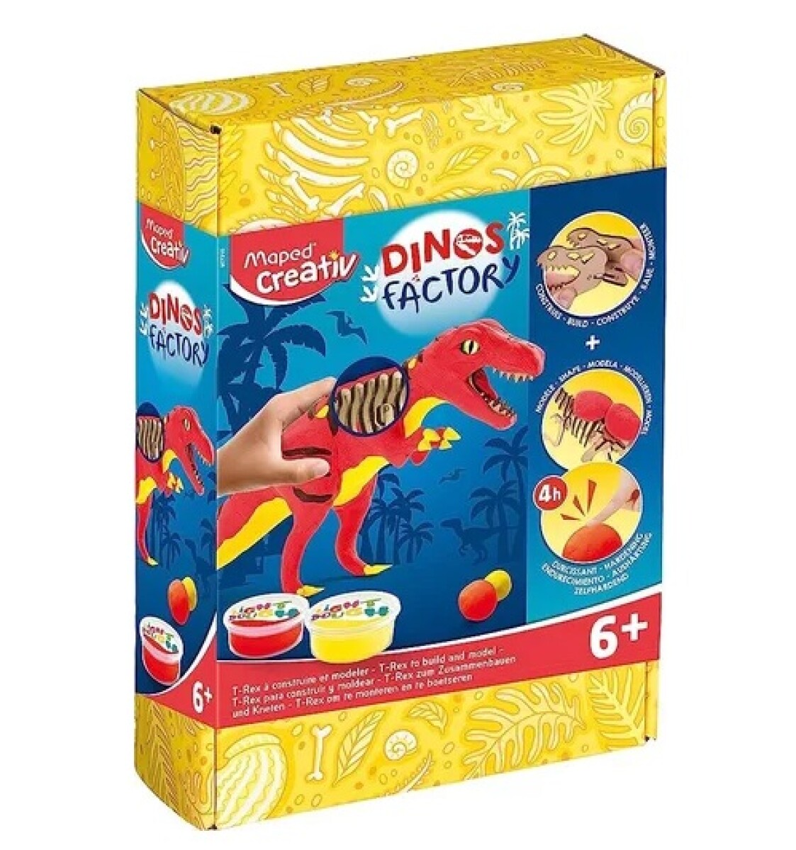 Masa y plastilina Maped Dinos Factory en forma de dinosaurio color multicolor 