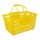 Canasto Cesto Supermercado Calado c/Asas Plástico 43x31x24Cm Amarillo