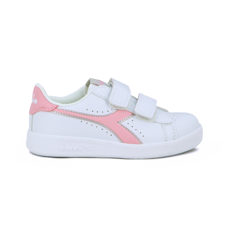 Diadora Champion Niño KNOCK ON Velcro I Blanco/Rosado Blanco-Rosado