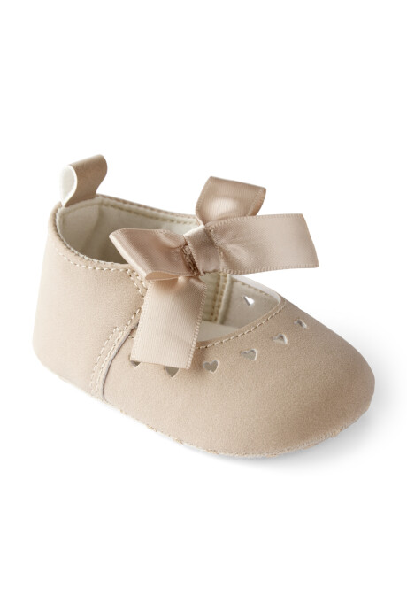 Guillerminas beige, con moña Sin color