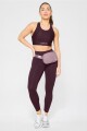 Top No-Bounce High Impact Sports Bra Mujer Oxblood/Classic White