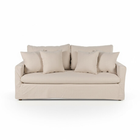 Sofá Summer con Funda - Tela Rústica - 2,5 cuerpos TD5260-1635 (Beige)