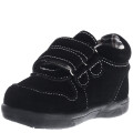 Zapatos de Niño Croco Kids TEO con doble velcro Negro