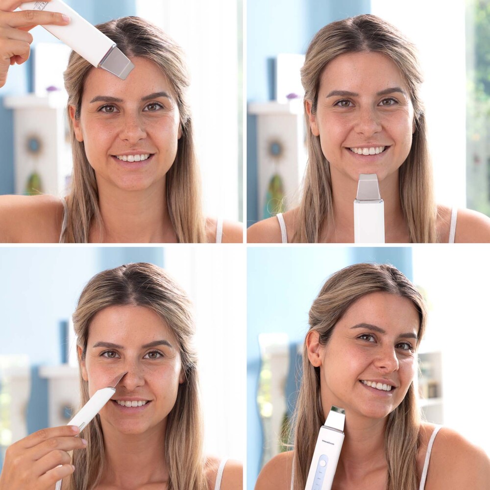LIMPIADOR FACIAL ULTRAS 4EN1 ABS-Y-ACERO-INOXIDABLE AZUL INNOVAGOODS