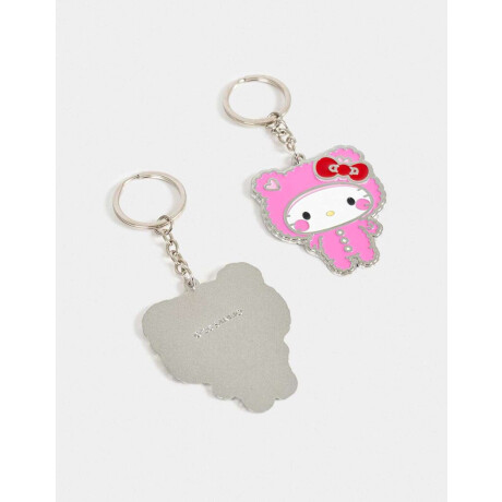 Set De Llaveros Para Compartir Hello Kitty Kawaii Combinacion Multicolor