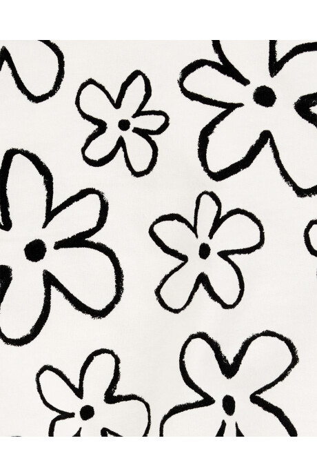 Set dos piezas de algodón, pantalón y blusa, diseño floral Sin color