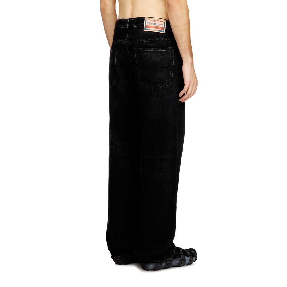 Jeans Urbano Para Hombre Relaxed Jeans - 2001 D-Macro Negro/Gris Oscuro