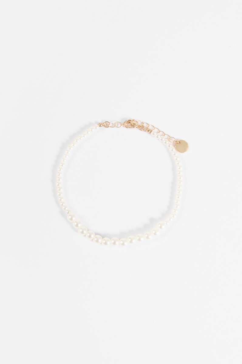 Tobilleras perlitas - blanco 