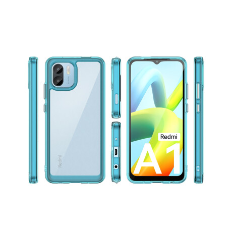 Case Transparente con Borde de Color Xiaomi Redmi A2 Turquesa