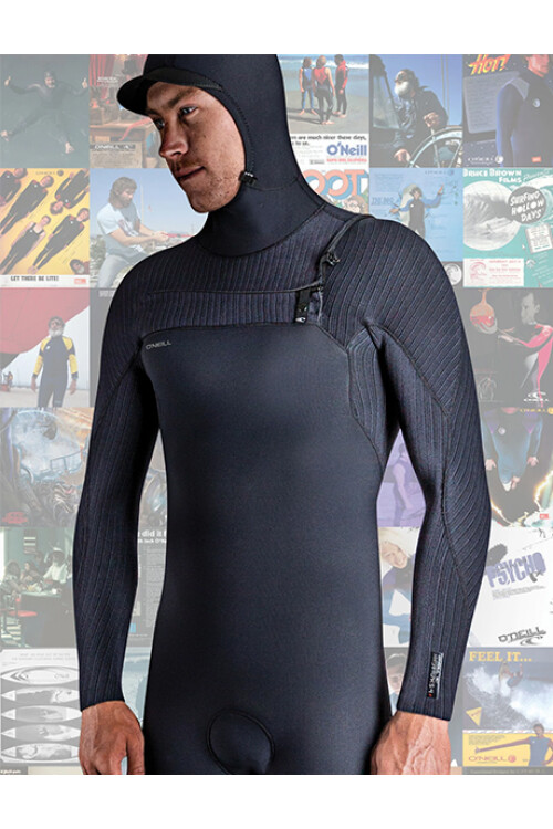 HyperFreak 5/4+mm - Chest Zip Negro