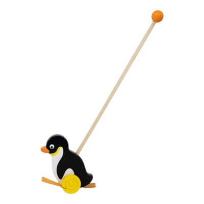 Paseador De Arrastre Pingüino Madera Paseador De Arrastre Pingüino Madera